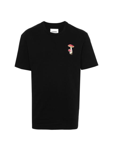 Jil Sander mushroom-embroidered cotton T-shirt