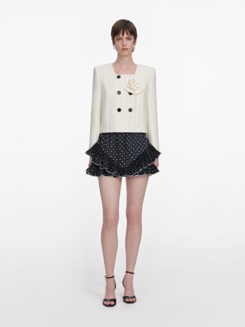 self-portrait Cream 3D Flower Jacket