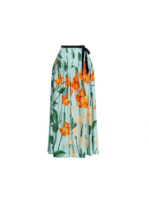 Agua by Agua Bendita Alcachofa Sabanero Dorado Maxi Skirt