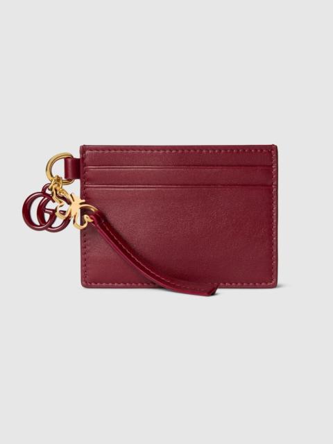 GUCCI Card case with Double G and butterfly charm