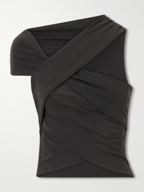cortana Myia Asymmetrical Crepe Blouse