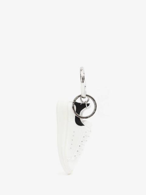 Alexander McQueen Oversized Sneaker Key Chain in White/black
