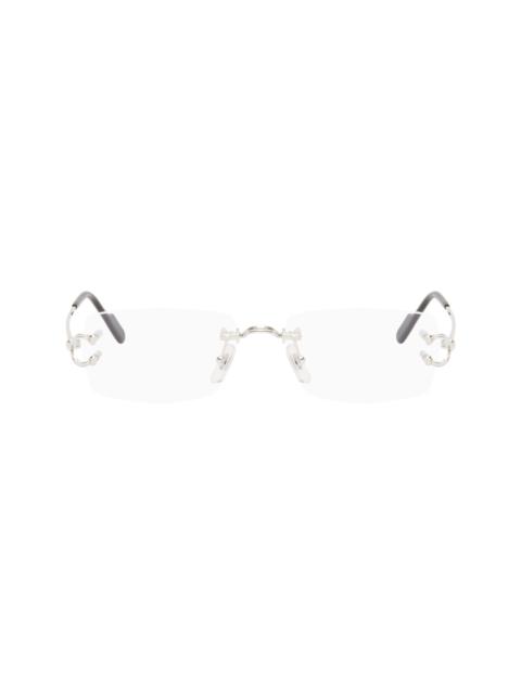 Cartier Silver 'Signature C de Cartier' Glasses