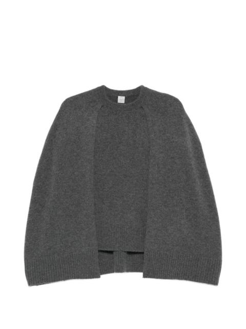 TOTEME cape-detail round-neck sweater