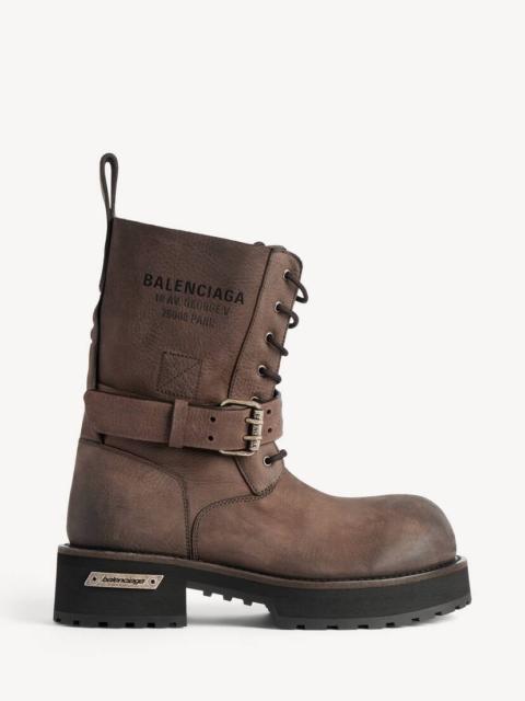 BALENCIAGA Men's Venom Lace-up Bootie in Brown