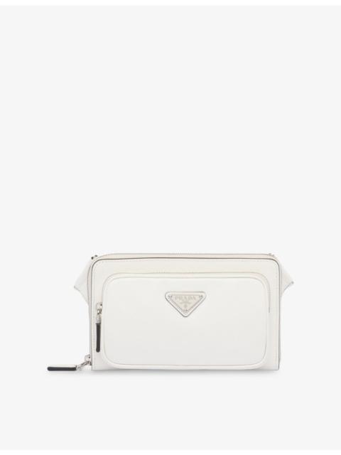 Prada Brand-plaque Saffiano-leather cross-body bag