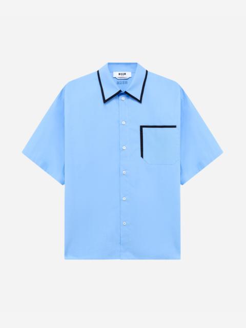 MSGM Poplin shirt with contrast piping