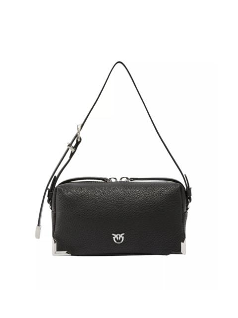 PINKO Shoulder Bag In Hammered Leather With Logo Plate
