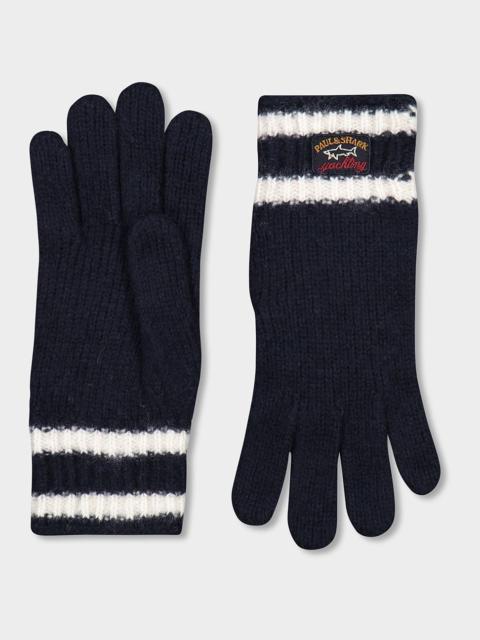 Paul & Shark Wool Gloves with striped wrist