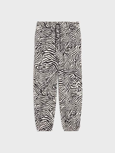 CELINE WIDE-LEG TRACK PANTS IN COTTON FLEECE
