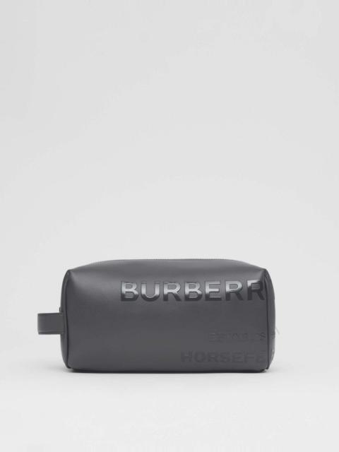 Burberry Horseferry Print Leather Travel Pouch
