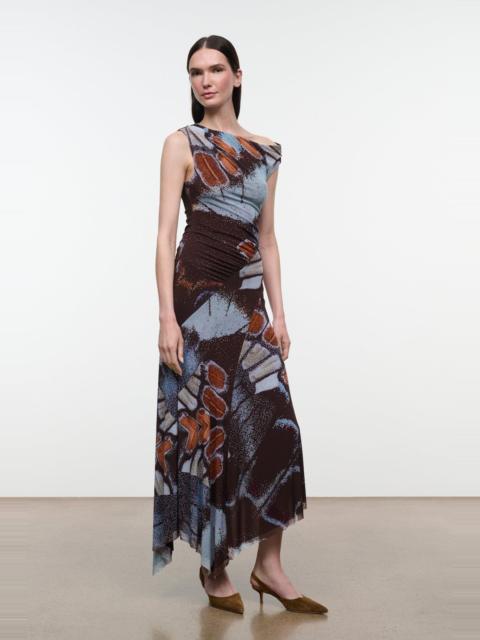 STAUD STAUD AMARIS DRESS BUTTERFLY SKY