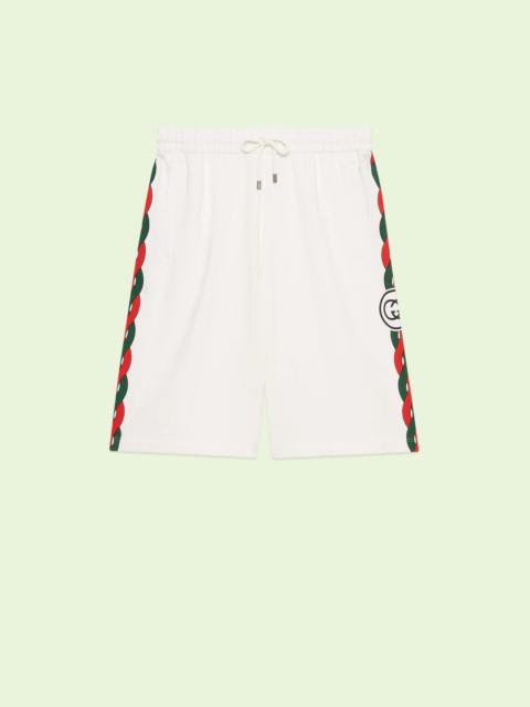GUCCI Cotton jersey shorts with Interlocking G
