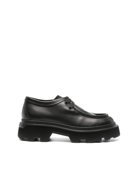 logo-debossed chunky leather loafers