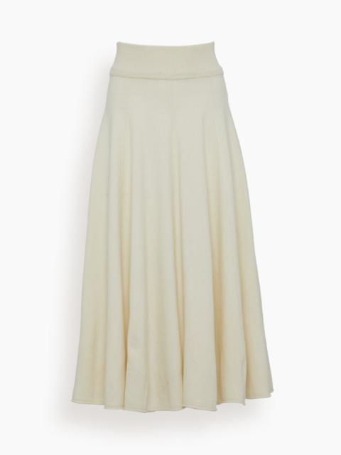 extreme cashmere Twirl Skirt in Cream
