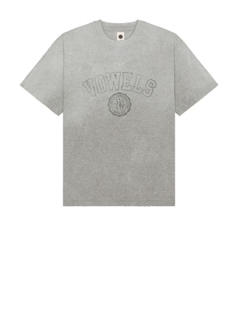vowels Faded Collegiate Tee