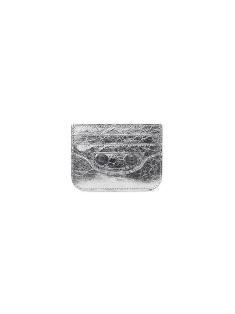 Women's Le Cagole Card Holder Metallized in Silver