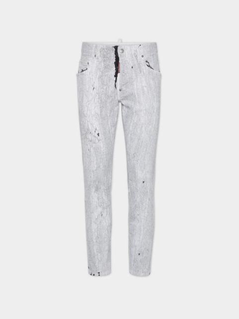 DSQUARED2 CRACKLÈ WASH SKATER JEANS