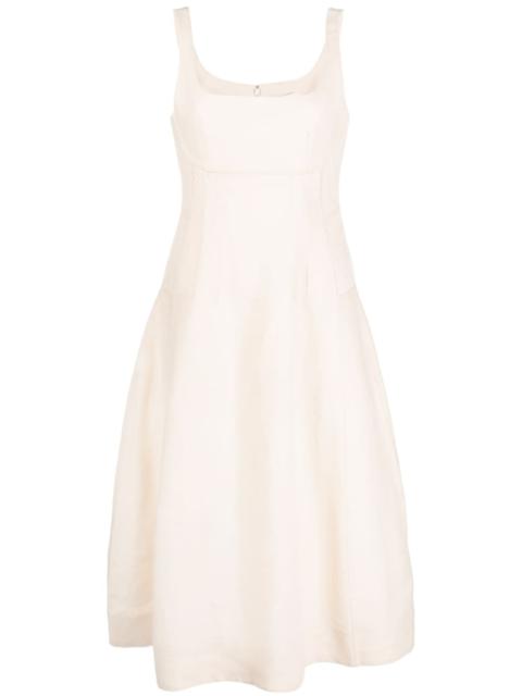 Chloé corset-panel linen dress