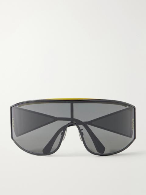 Loewe Speed Shield Aviator-Style Metal Sunglasses