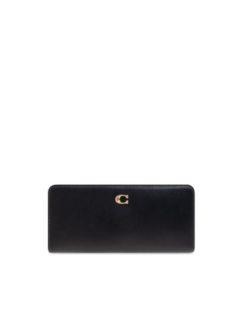 COACH logo-plaque wallet