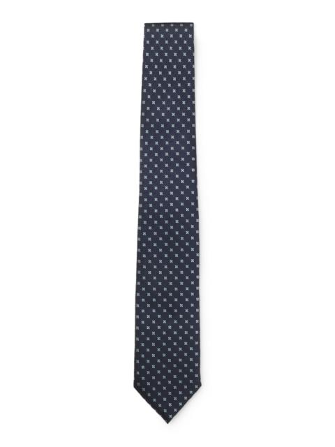 BOSS JACQUARD-PATTERN TIE IN A SILK BLEND
