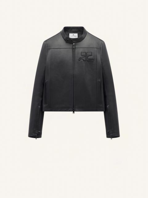 courrèges ICONIC LEATHER BIKER JACKET