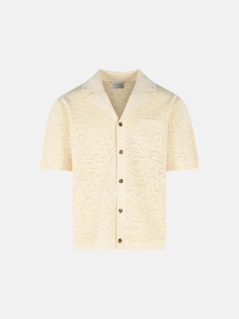 Drôle de Monsieur 'MAILLE' CREAM COTTON SHIRT
