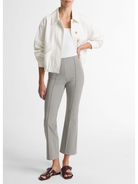 Vince Niki Gingham Mid-Rise Crop Flare Pant