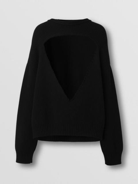 Cut-out Detail Wool Oversized Sweater