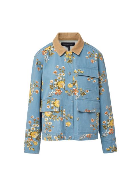 VERONICA BEARD LEIGHTON FLORAL DENIM JACKET