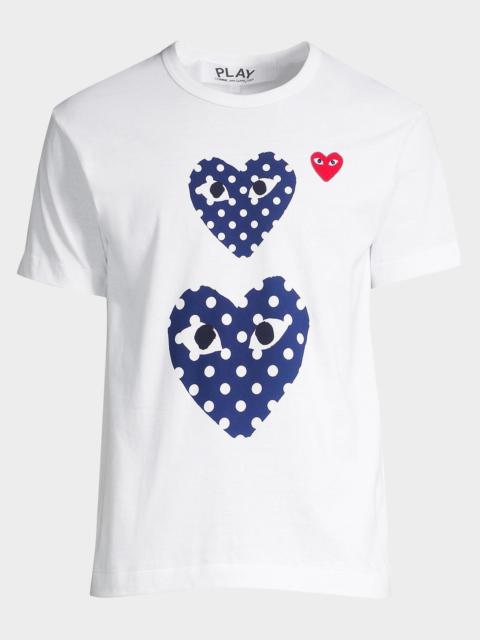 Comme Des Garçons Double Polka-Dot Heart Tee