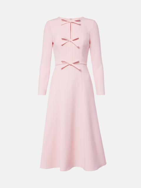 CAROLINA HERRERA Bow-detail crêpe midi dress