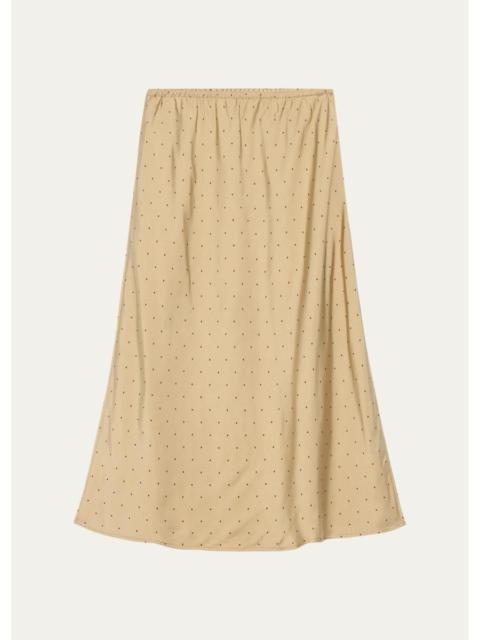 Vince Grid Dot Slip Skirt