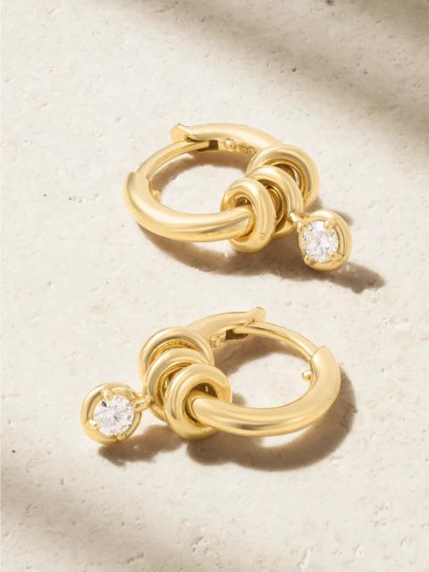 Spinelli Kilcollin Zahra 18-karat Gold Diamond Hoop Earrings