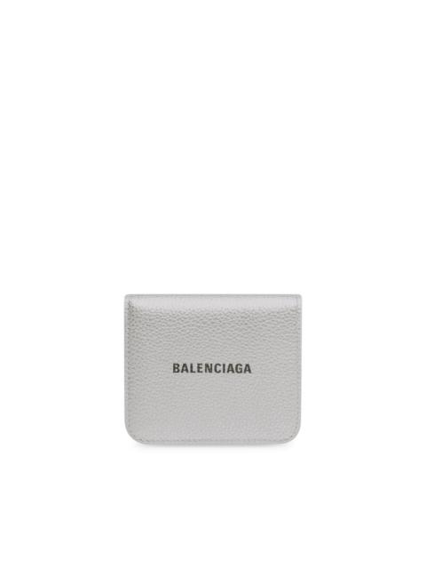 BALENCIAGA logo-print metallic wallet