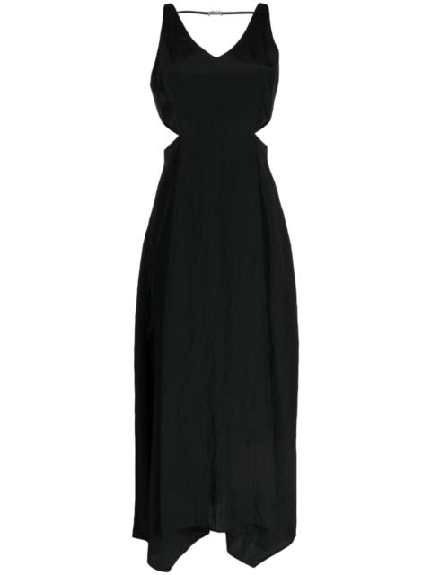 open-side V-neck dress