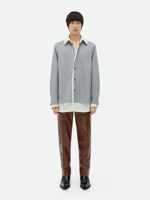 Bottega Veneta Relaxed Fit Linen Double Shirt