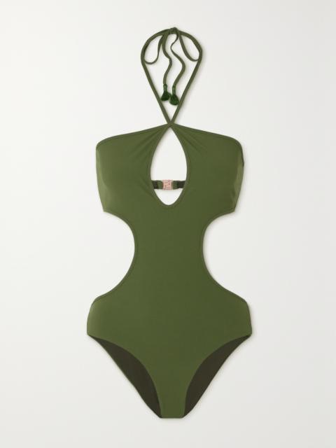 Johanna Ortiz + Net Sustain Mawingu Cutout Ribbed Swimsuit