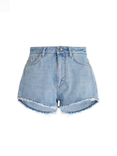 Cutoff Denim Shorts blue