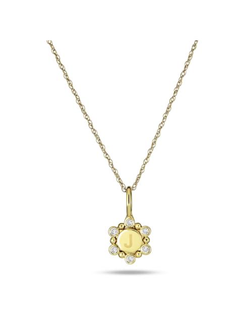 STONE AND STRAND Diamond Orbit Mini Medallion