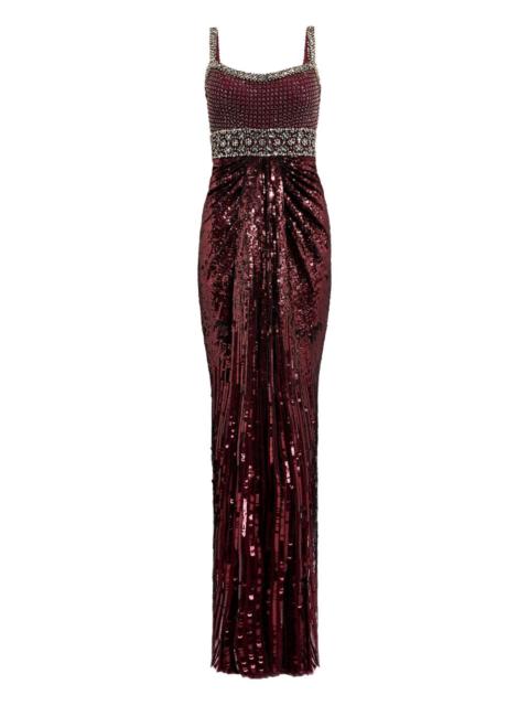 JENNY PACKHAM Only You embellished draped maxi dress