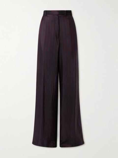 Dries Van Noten Striped Crepe Wide-leg Pants