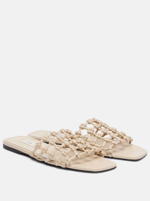 Totême Woven leather slides