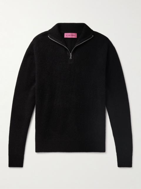 The Elder Statesman Cashmere Half-Zip Sweater Black