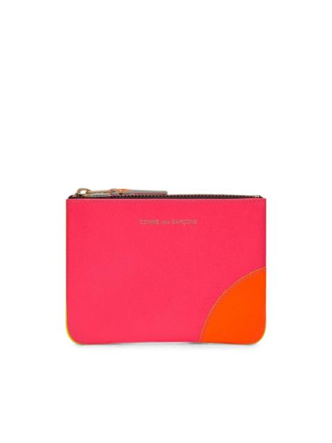 Comme Des Garçons Super Fluo Group logo-print wallet