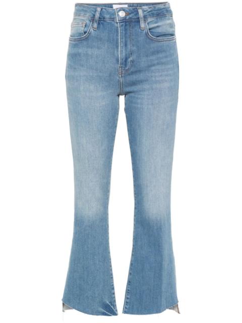 FRAME whiskering-effect bootcut jeans