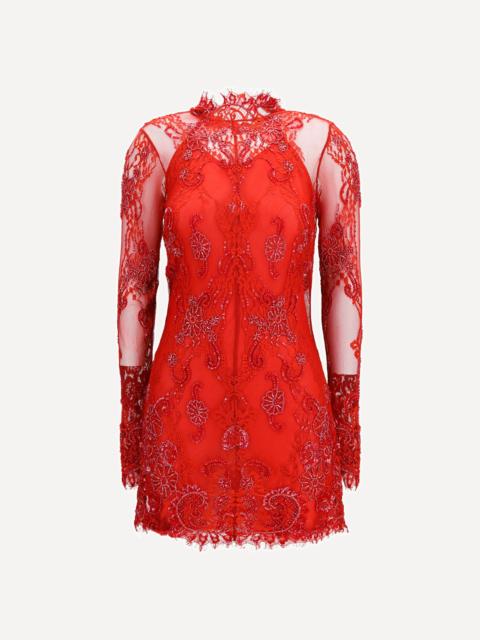 Blumarine Embroidered lace Mini Dress