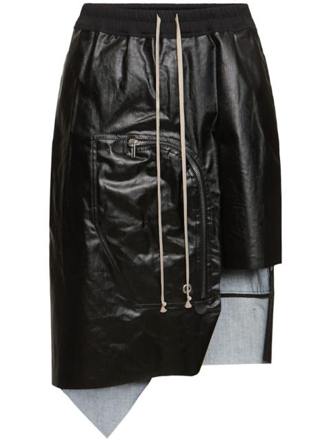 Rick Owens Dracca coated denim skirt