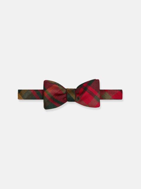 J. PRESS MADE-IN-ENGLAND MAPLE LEAF TARTAN WOOL BOW TIE
